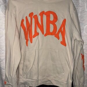 WNBA Cream and Orange Women's Hoodie